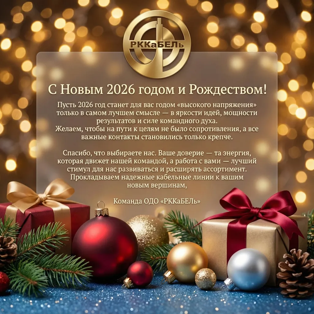 ОДО РККаБЕЛь поздравляет Вас с Новым 2026 годом и Рождеством!